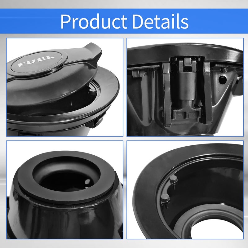 ShineUs 68250120AA Fuel Filler Door & Gas Cap Compatible with Dodge Challenger 2008, 2009, 2010, 2011, 2012, 2013, 2014, 2015, 2016, 2017, 2018, 2019, 2020ï¼Œ2021ï¼ŒMatte Black - Image 3